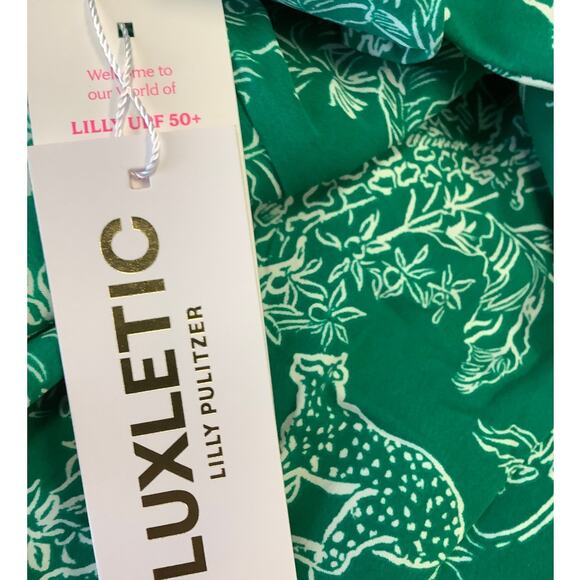 Lilly Pulitzer Womens 10 Fiddle Leaf Green Sheldrake Romper Belted Summer K22-7 - Picture 12 of 12